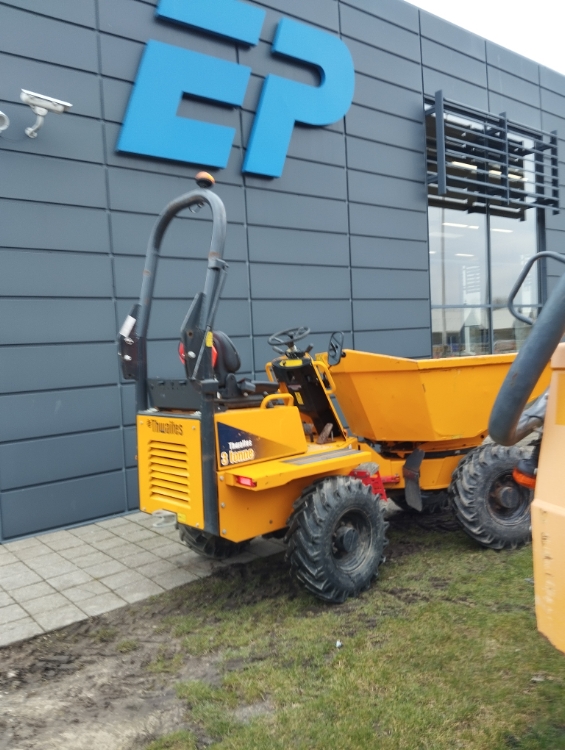 Thwaites 3 Ton m/drejelig tip, Brugt dumper