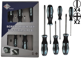 Bato Skruetrækkersæt, 6 stk (4LK+2PH)