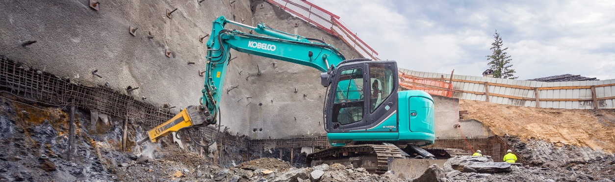 EP er Danmarks forhandlere af Kobelco - Gravemaskinen Kobelco SK140SR