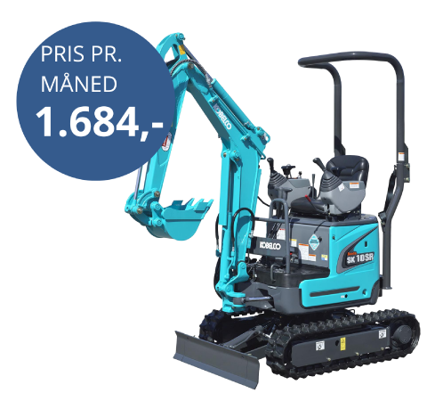 Minigraver Kobelco SK10 - Finansiering af maskiner
