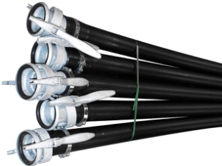 Stamrør 4" m/5 udtag - 3 meter