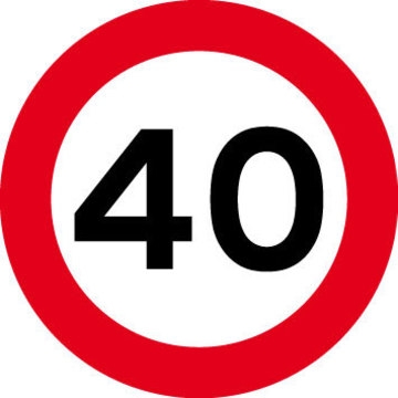 Forbudstavle C55, 40 km