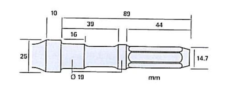 Hårdmetalbor Ø25x200, t/DKR36