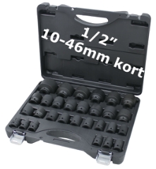 Bato Slagtopsæt 1/2" 10-46mm Kort - 29 dele
