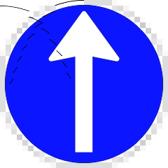 Påbudstavle D11.1, Ø70 cm