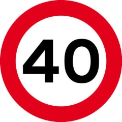 Forbudstavle C55, 40 km