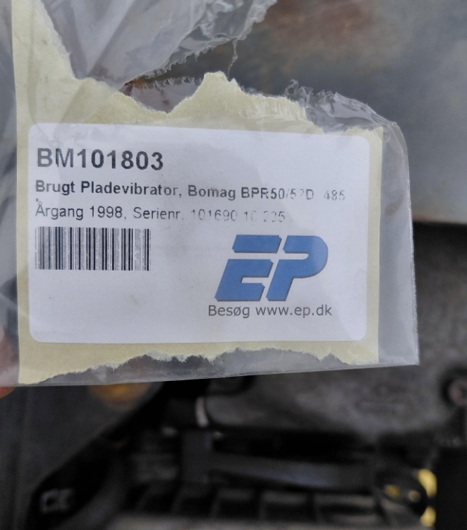 Bomag BPR50/52D, Brugt pladevibrator 