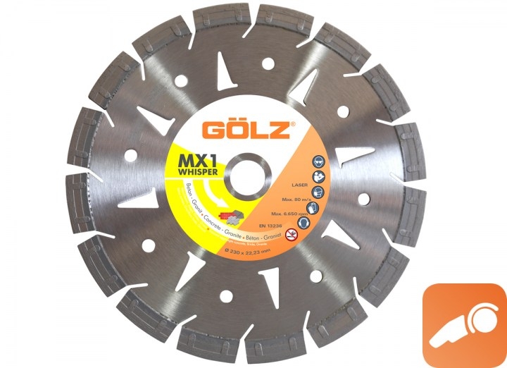 Whisper MX1, Ø230x22,2 mm, Diamantskive 