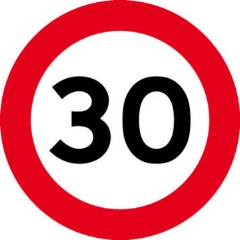 Forbudstavle C55, 30 km