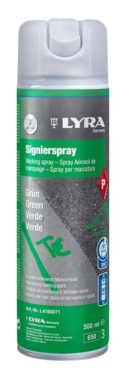 Lyra Mærkespray grøn 500ml.