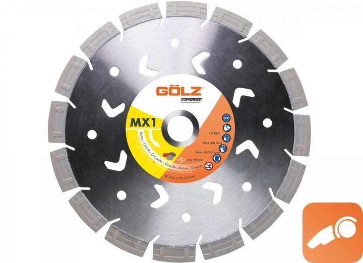 Gölz MX1, Ø125 x 22,2 mm, Diamantskive