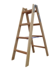 Træstige, 1,16m / 2x4 trin